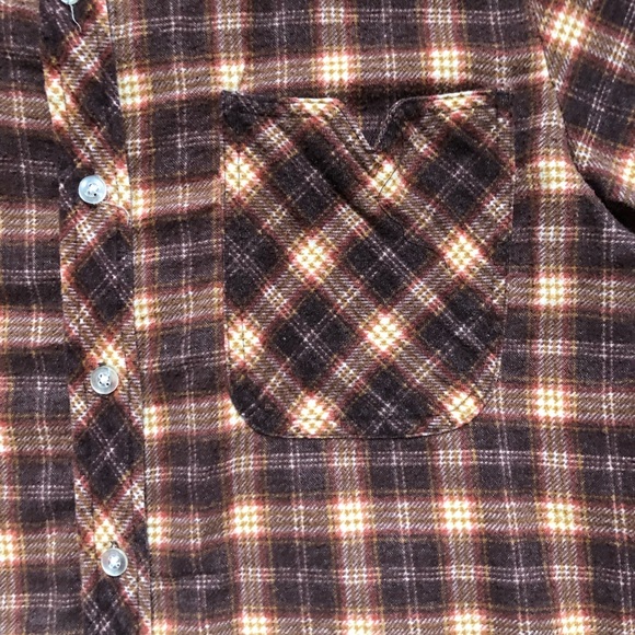 Vintage Brown Button Up Oversized Flannel - Picture 4 of 5